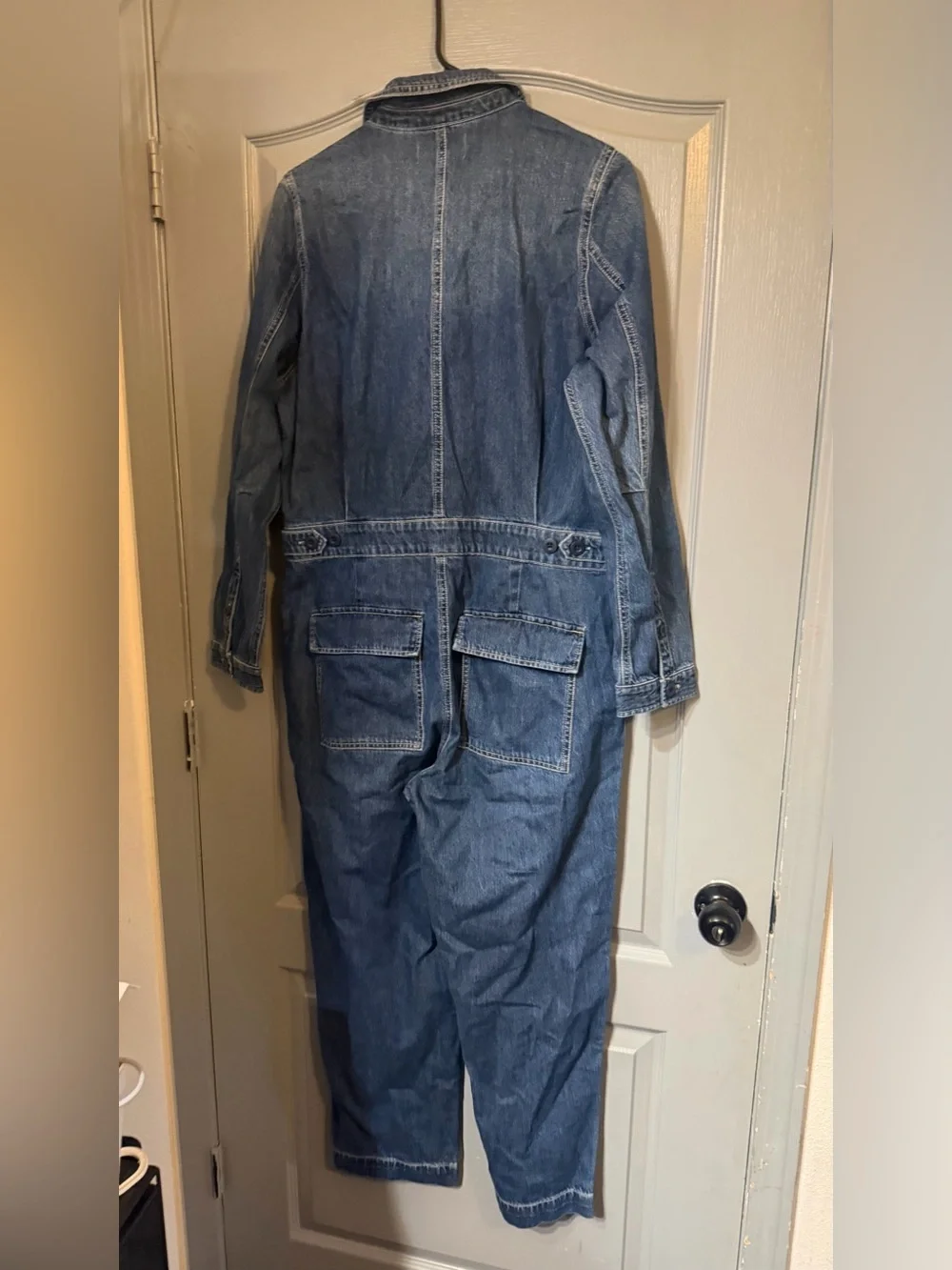 Madewell Blue Denim Utility Jumpsuit